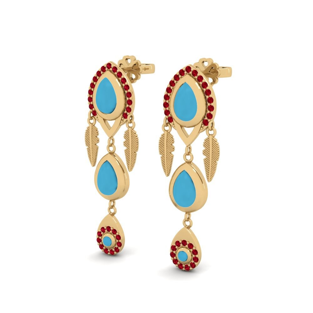 Đá Zirconia Đỏ Bông tai nữ Joyss