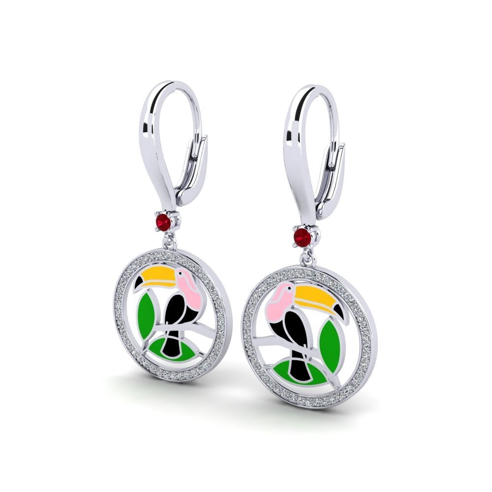 Red Zirconia Women's Earring Judo