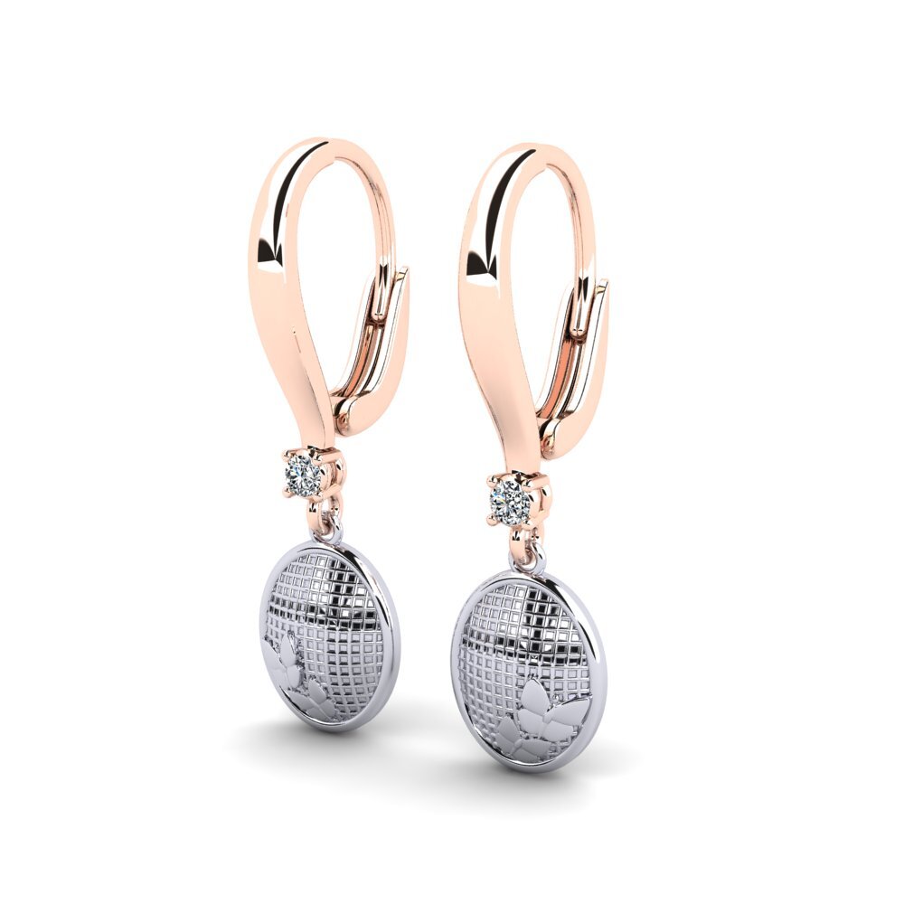 14ct Rose / White Gold Women's Earring Judye