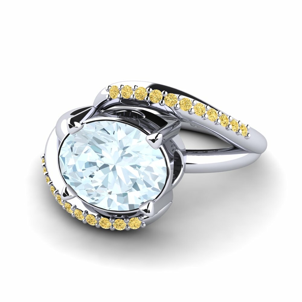 Aguamarina Anillo de compromiso Juelisa
