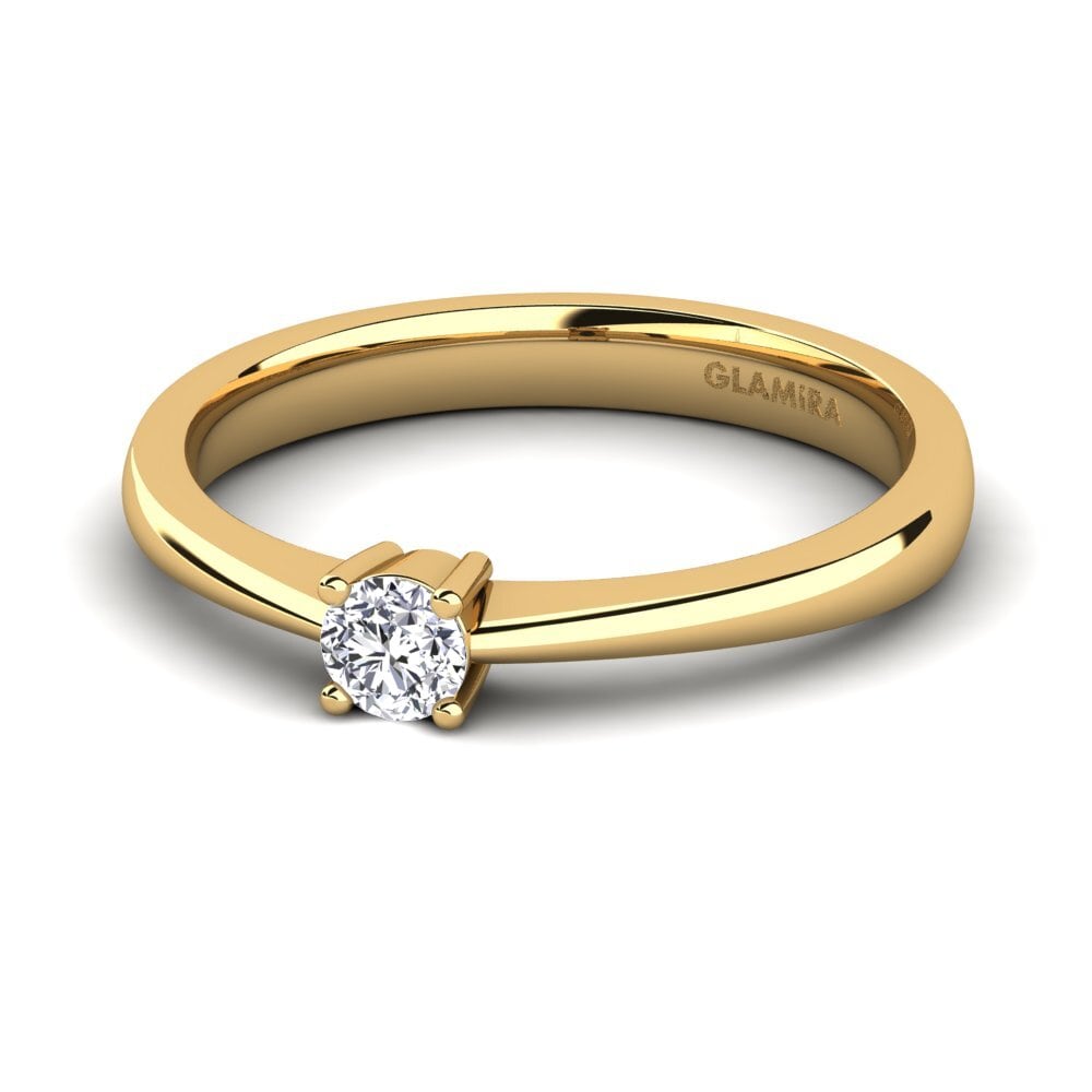9k Oro Amarillo Anillo de compromiso Julia