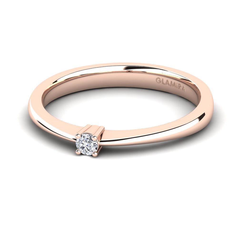 18ct Rose Gold Lab Grown Diamond Women's Ring Julia 0.05 crt