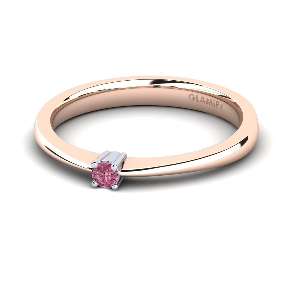 18ct Rose & White Gold Rhodolite Garnet Women's Ring Julia 0.05 crt