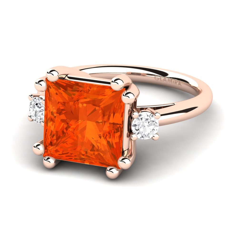 9k Rose Gold Fire-Opal Ring Julisha