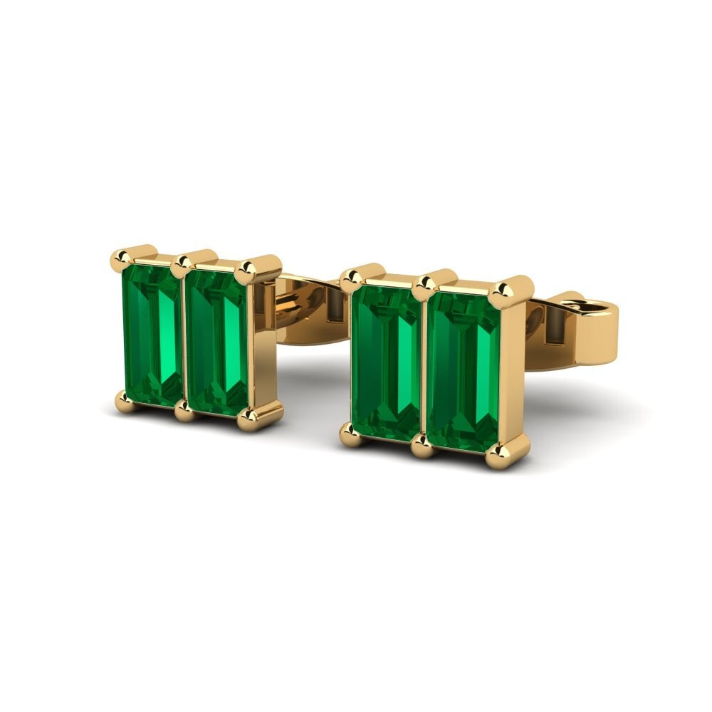 Baguette Circonita Verde Pendiente de mujer Jung