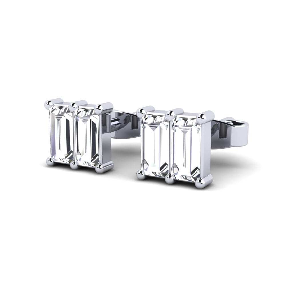 Platina 950 Diamante Produzido em Laboratório Brincos Feminino Jung