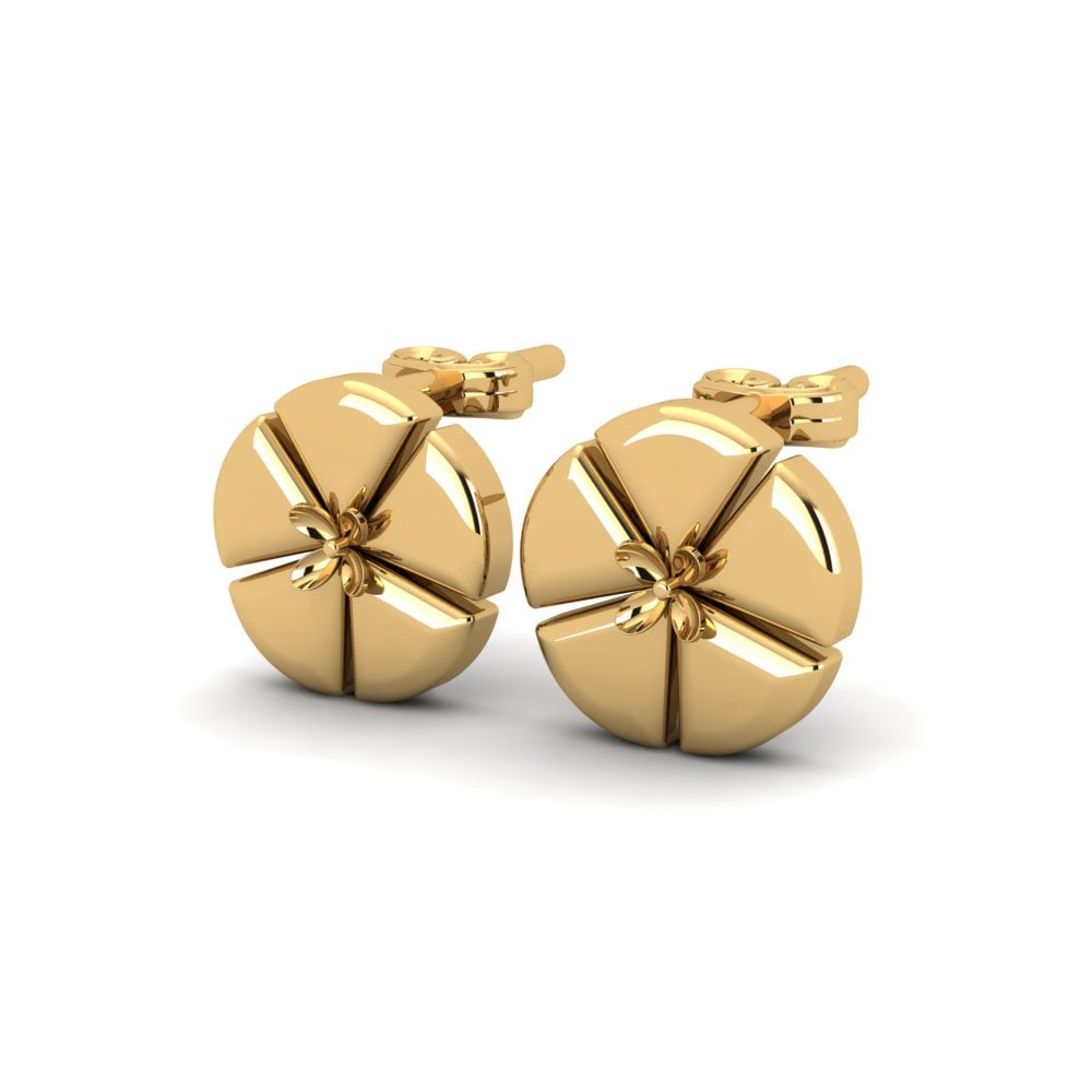 9k Oro Amarillo Pendientes Junin