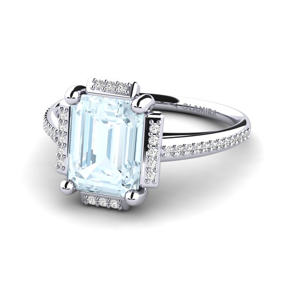 Aquamarine Engagement Ring Juniper