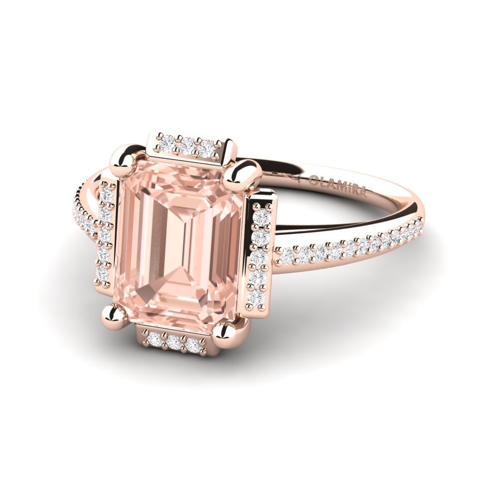 9k Rose Gold Morganite Engagement Ring Juniper