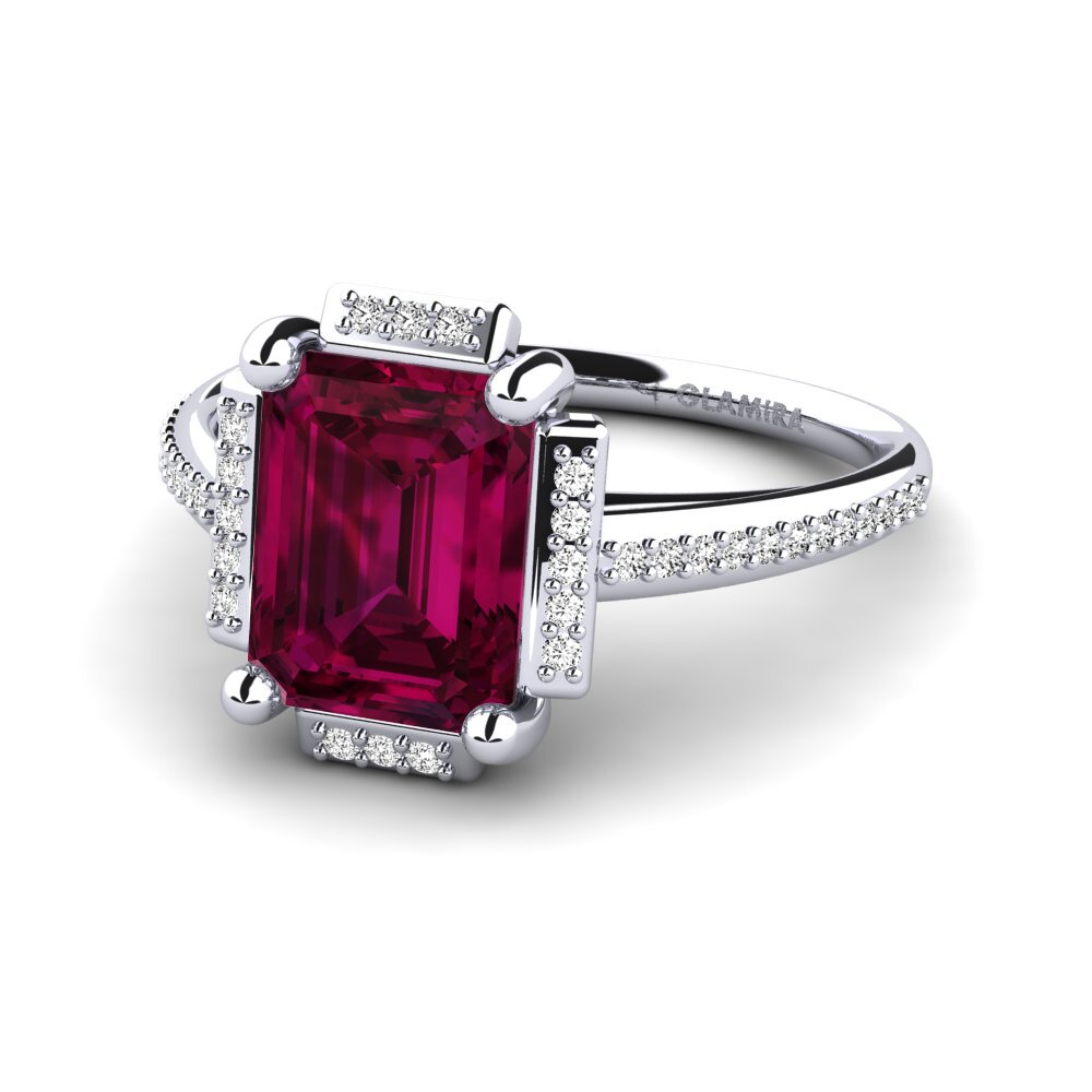 Rhodolite Garnet Engagement Ring Juniper
