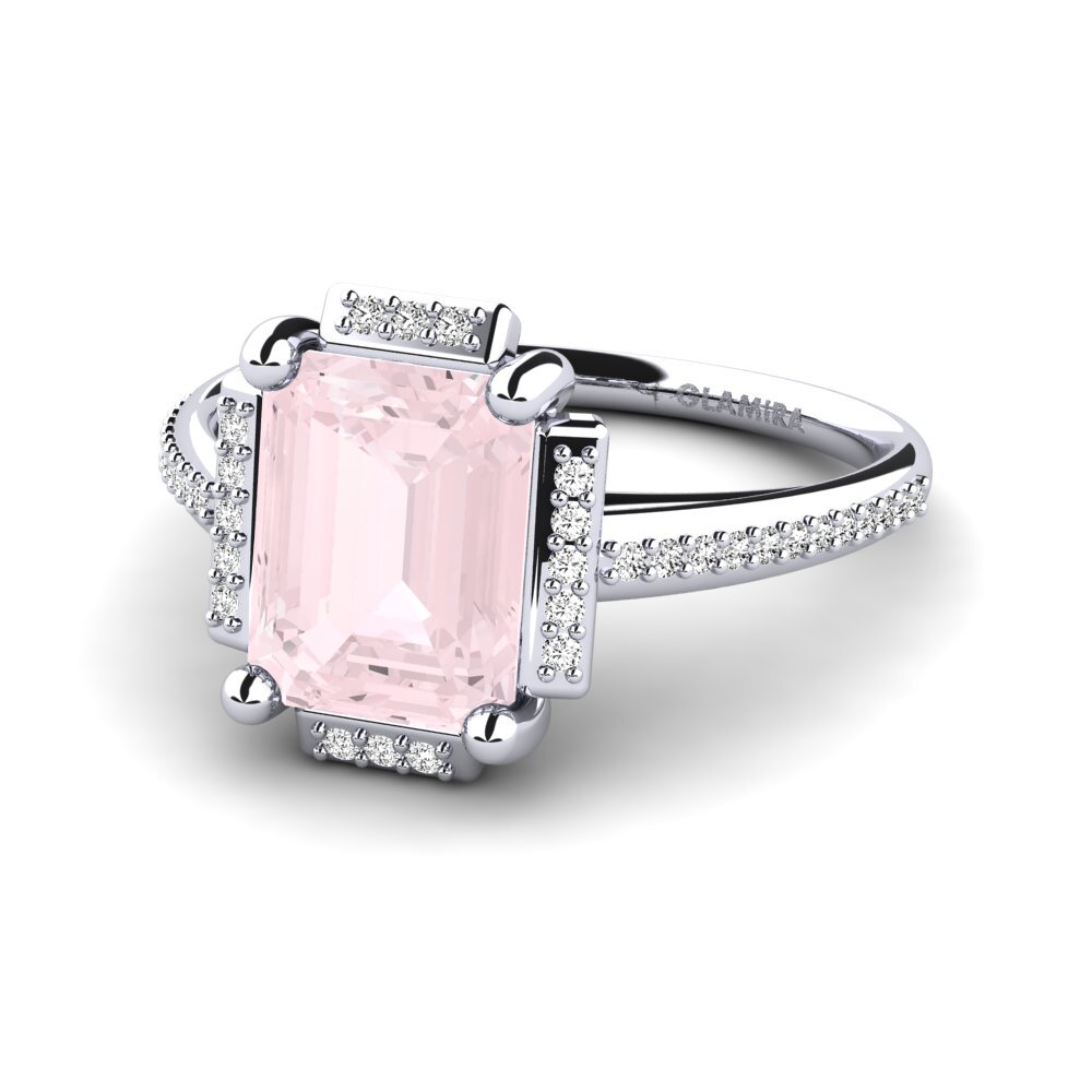 Rose Quartz Engagement Ring Juniper