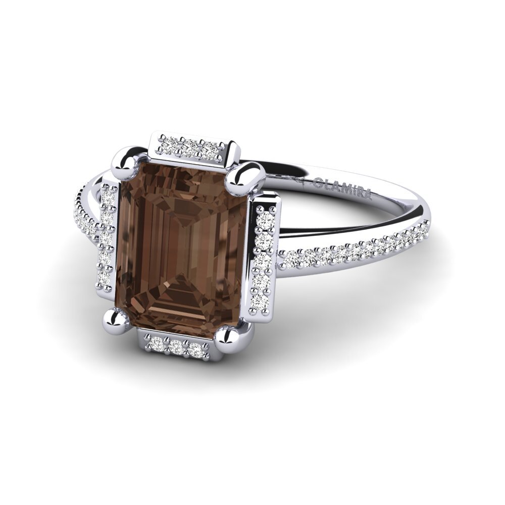 Smoky Quartz Engagement Ring Juniper