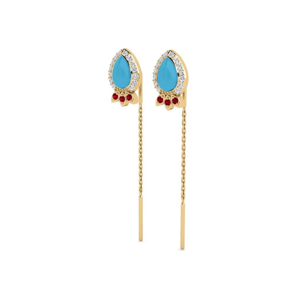 Đá Zirconia Đỏ Bông tai nữ Kabungahan
