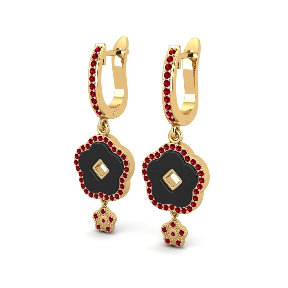 Zircônia Vermelha Brincos Feminino Kacy