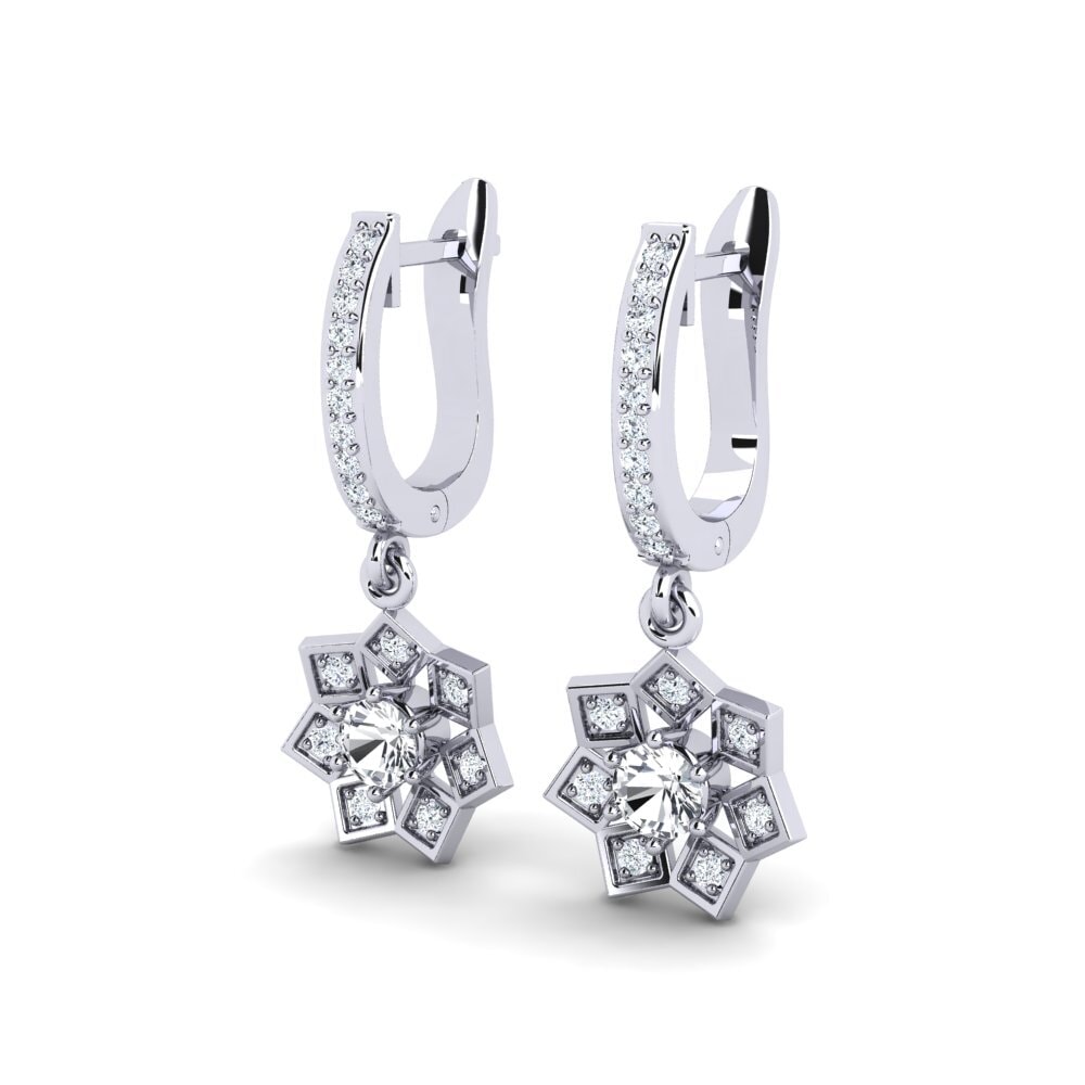 Đá Zircon Trắng Bông tai nữ Kadabra