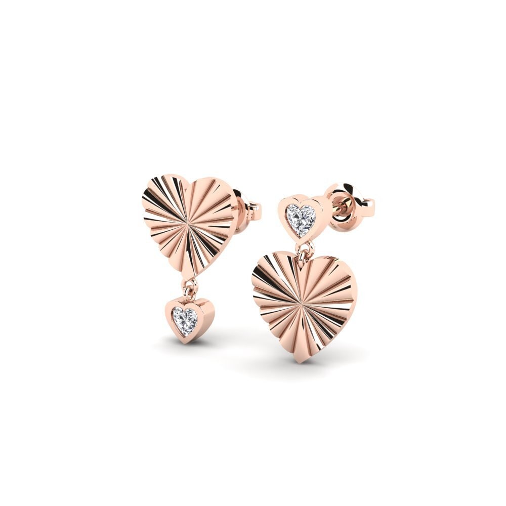 9ct Rose Gold Women's Earring Kadoma