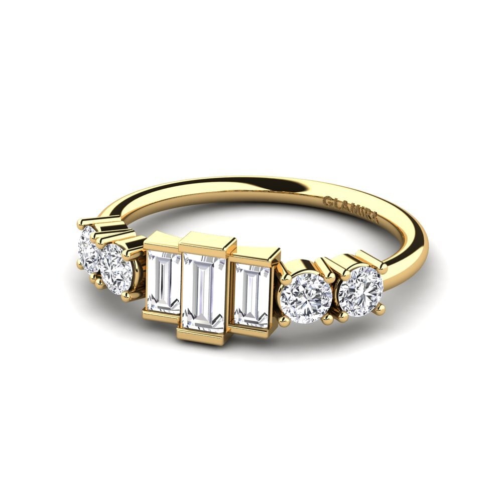 9k Oro Amarillo Anillo de compromiso Kaffir