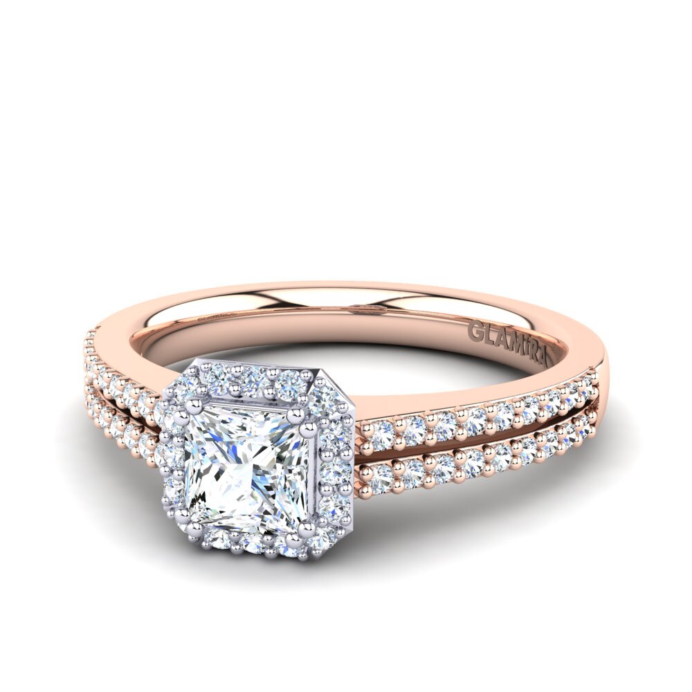 14k Rose & White Gold Engagement Ring Kailey