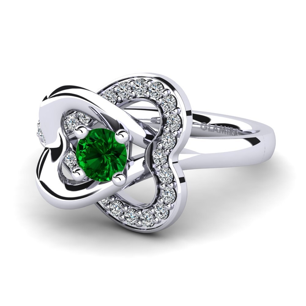 Green Zirconia Engagement Ring Kailyn 0.25 crt
