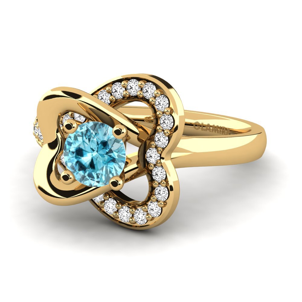 Blue Zircon Engagement Ring Kailyn