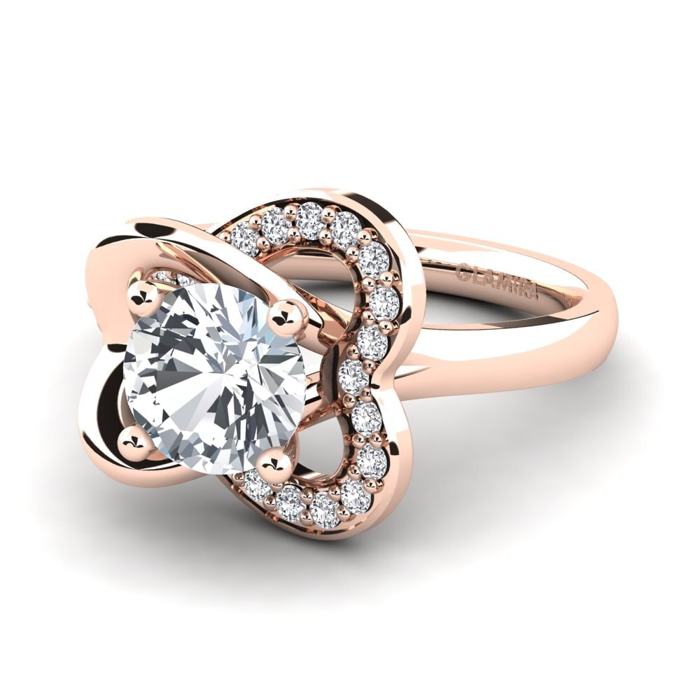 Weißer Zirkon Verlobungsring Kailyn 1.0 crt