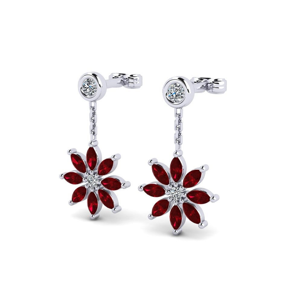 Marquesa Circonita Roja Pendiente de mujer Kaisa
