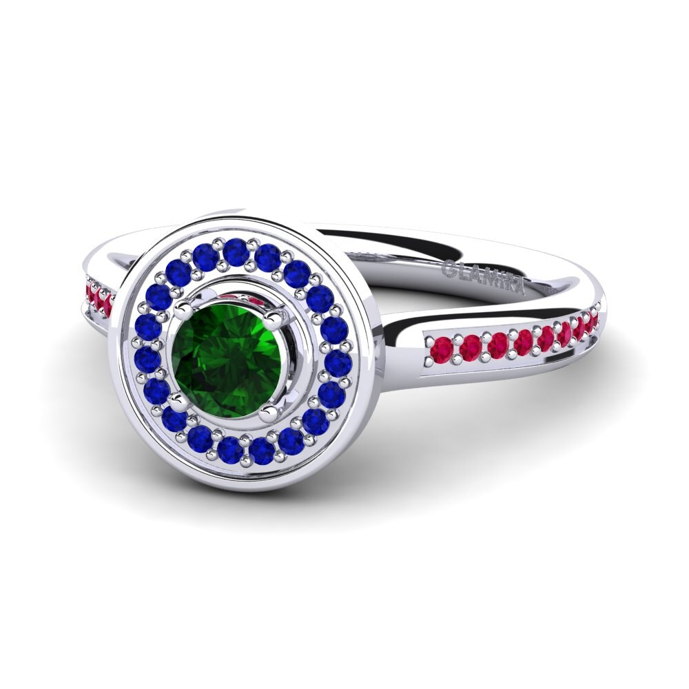 Green Tourmaline Engagement Ring Kaisra