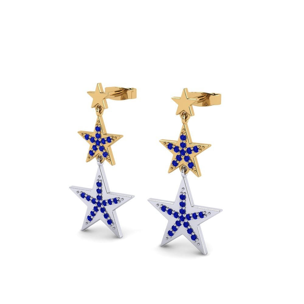 14k Oro Amarillo/Blanco Pendiente de mujer Kaitlin