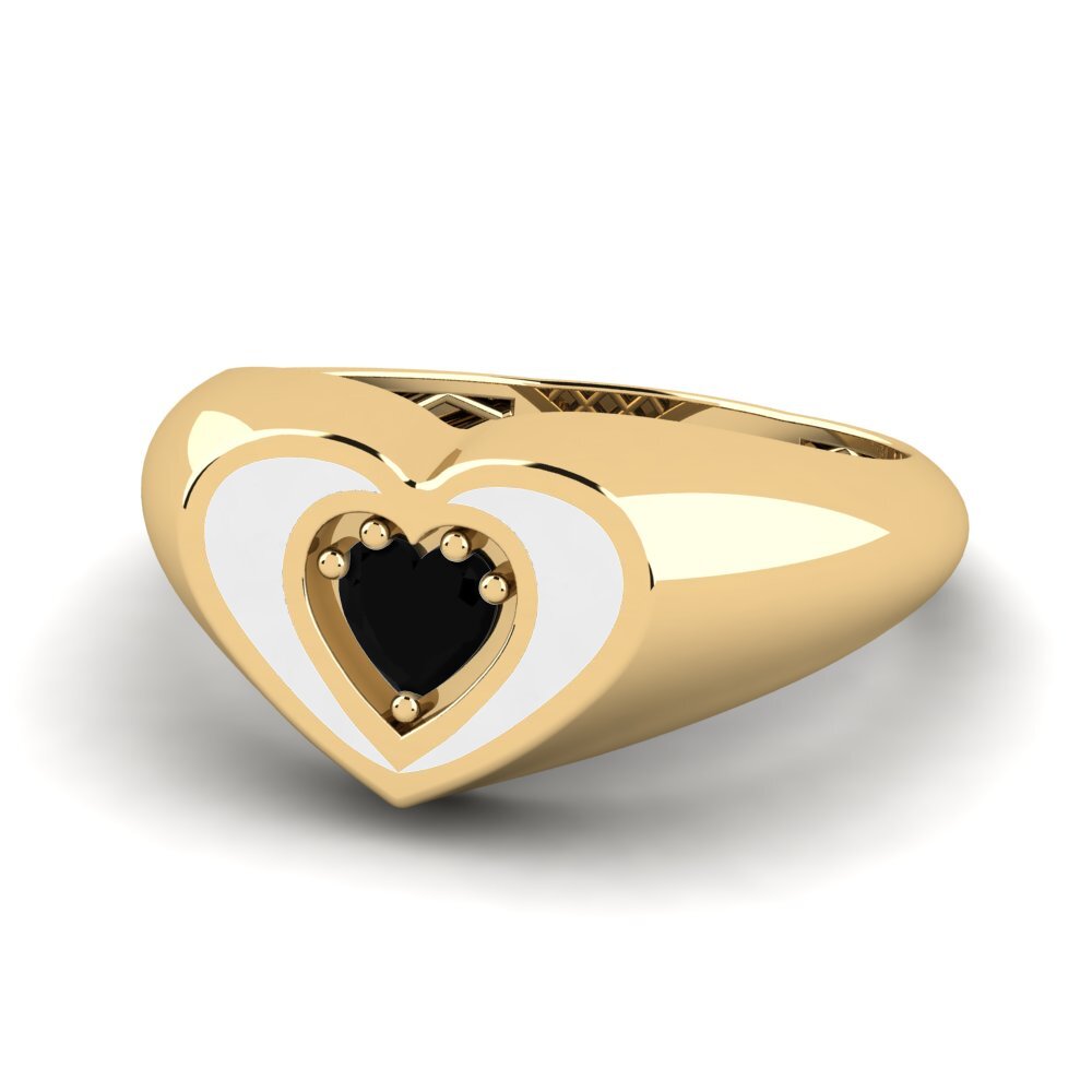 Schwarzer Diamant Pinker Ring Kalbo