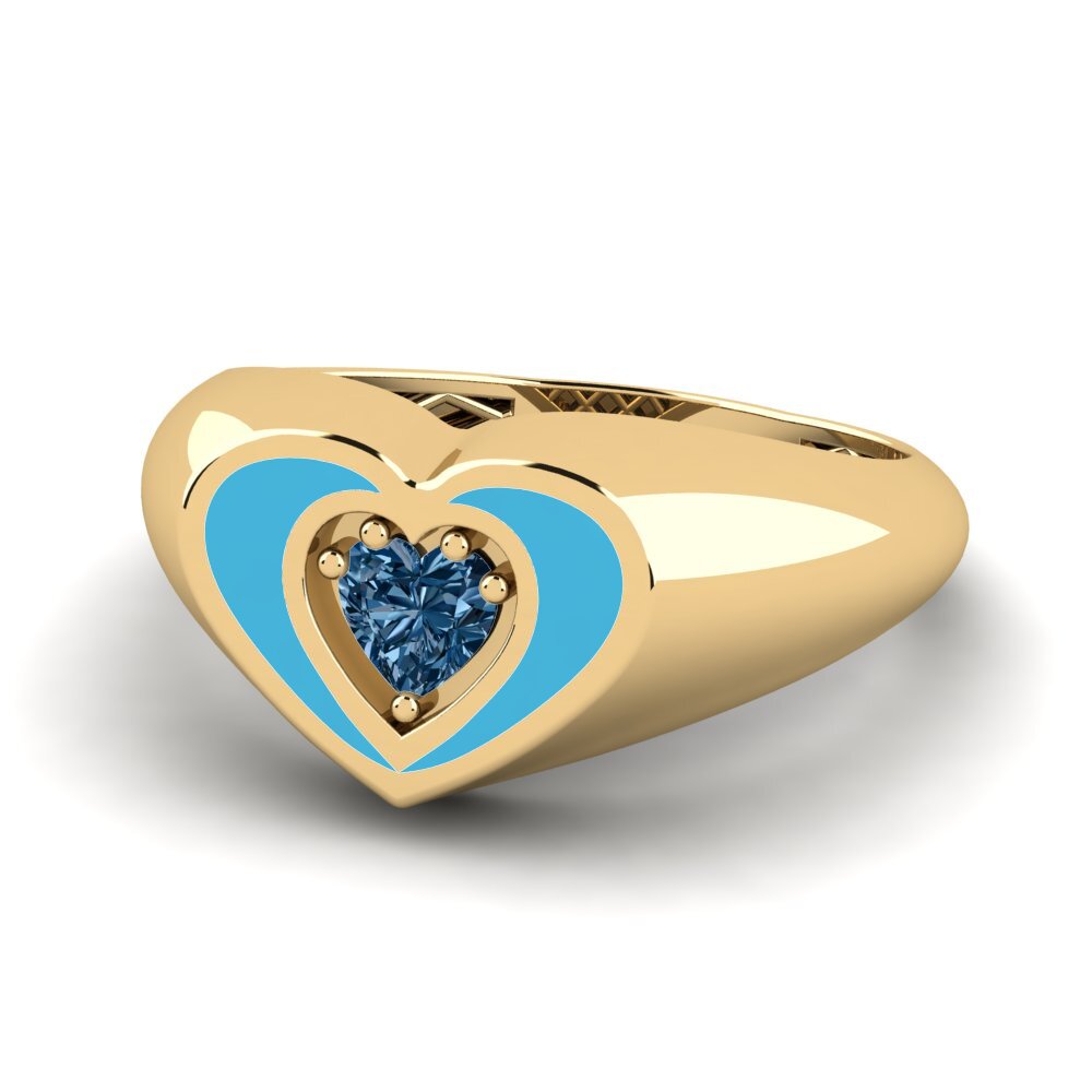 Blauer Diamant Pinker Ring Kalbo