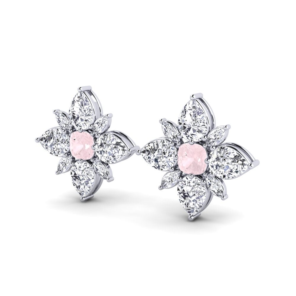 Quartz Rose Boucle d'oreille femme Kaley