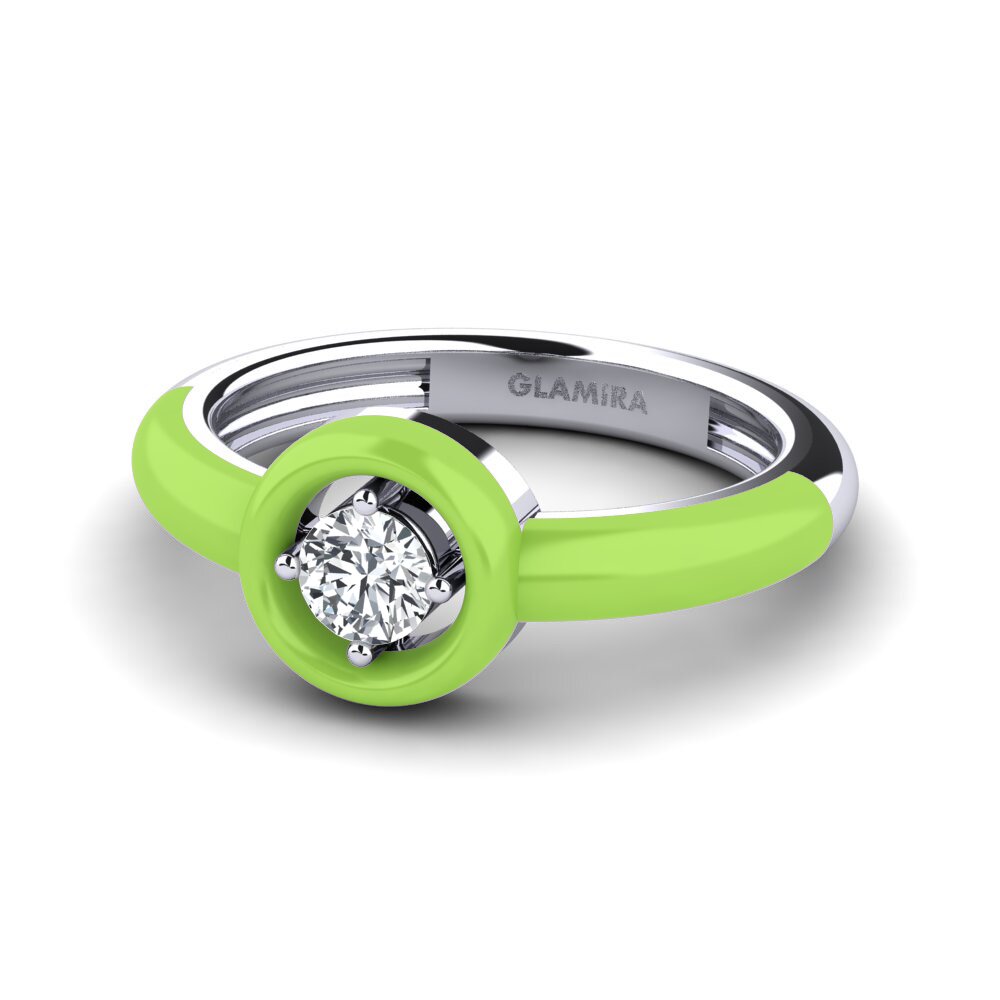 Weißer Zirkon Ring Kaliga