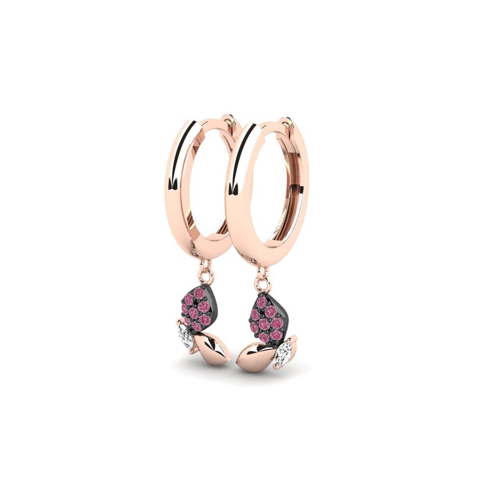 Grenat de Rhodolite Boucle d'oreille femme Kalliope