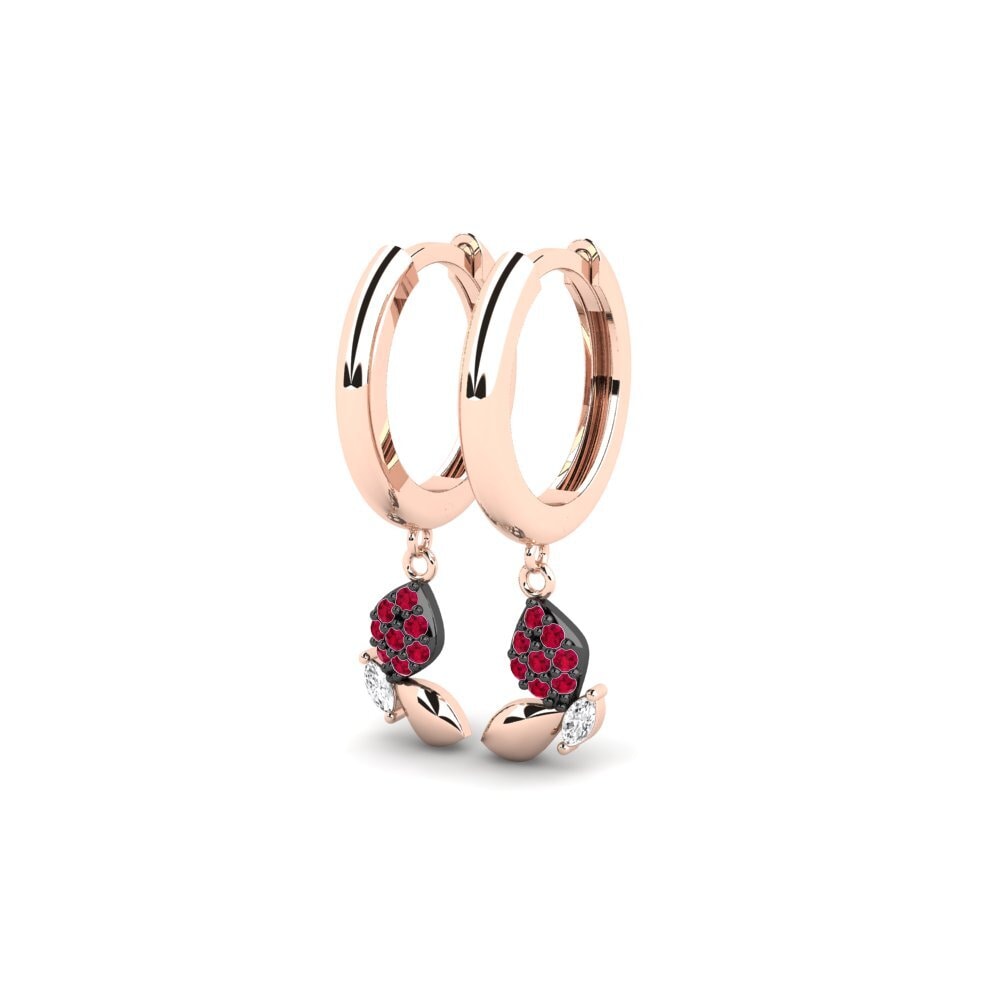 Rubis Boucle d'oreille femme Kalliope