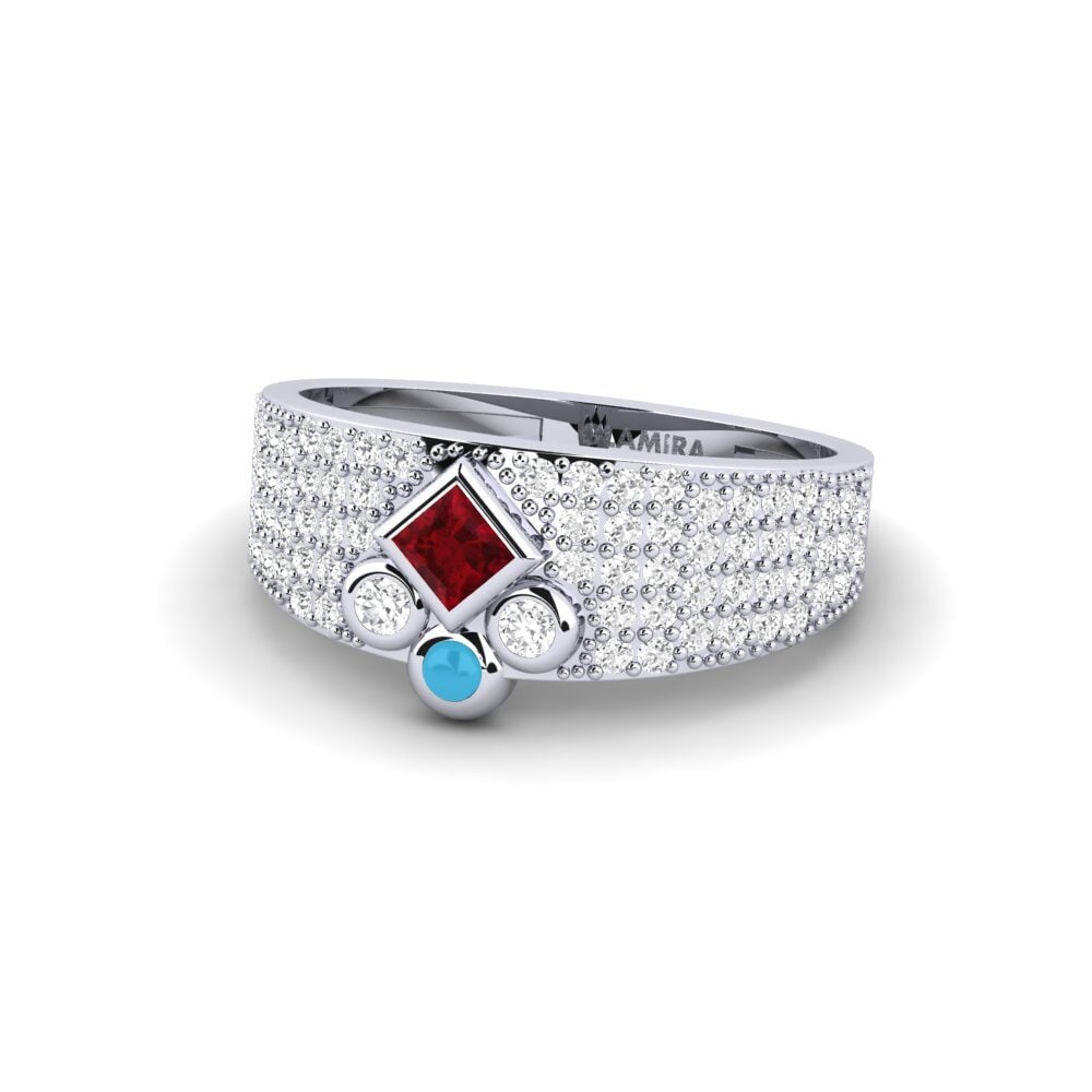Or Blanc 750 Bague Kalmte