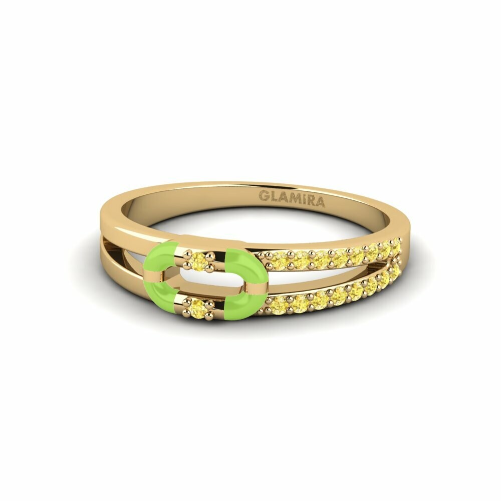 Saphir Jaune Bague Kalymnos