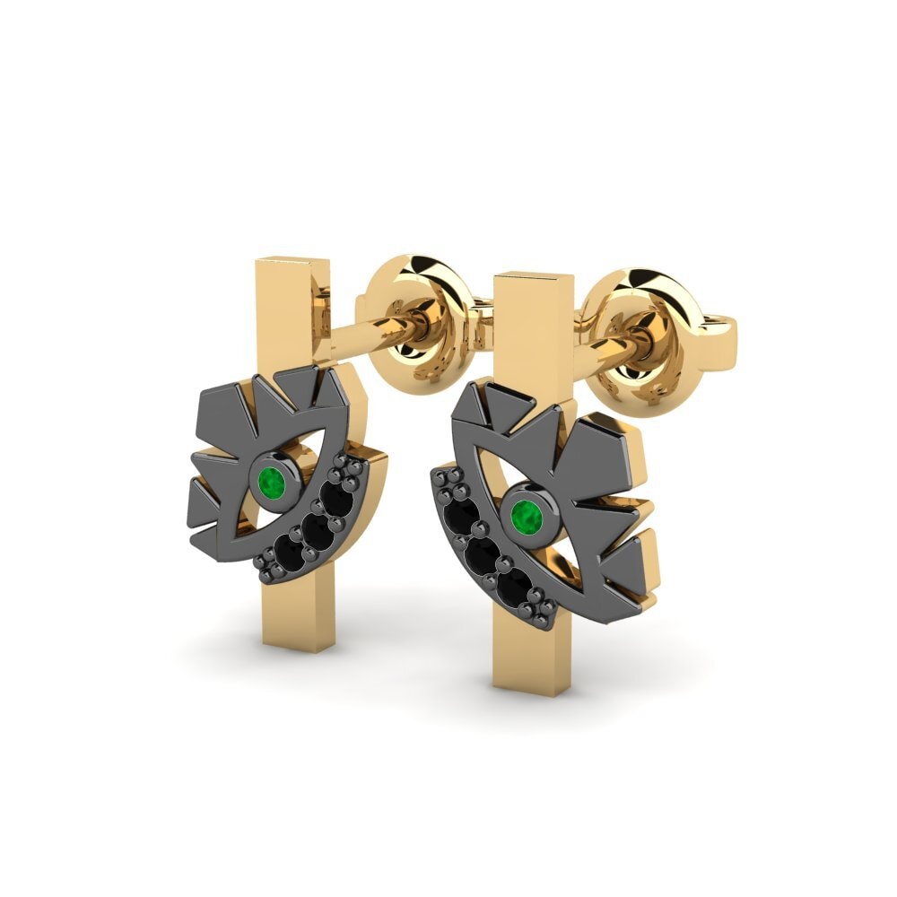Émeraude Boucle d'oreille femme Kans