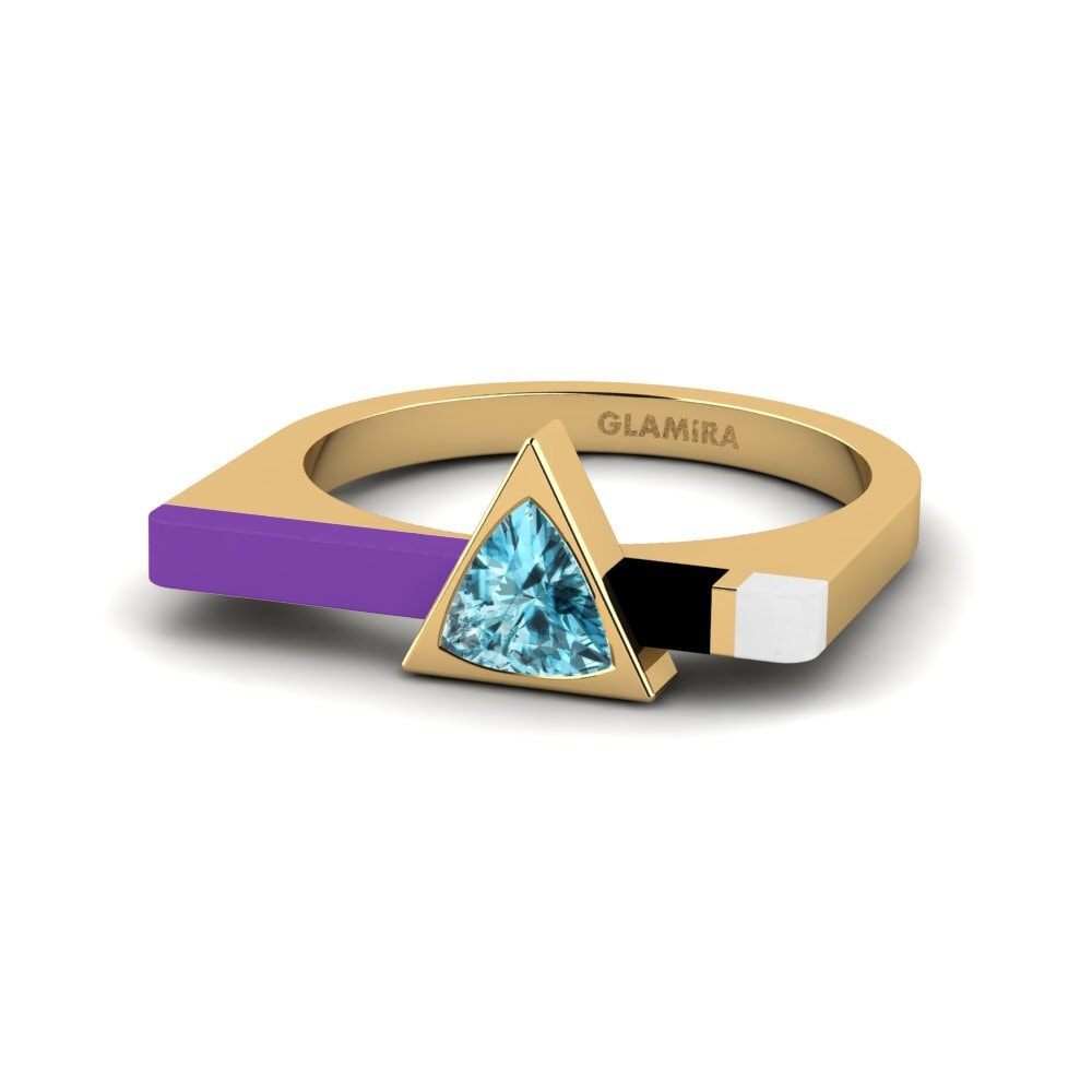 Blauer Zirkon Ring Kaptei