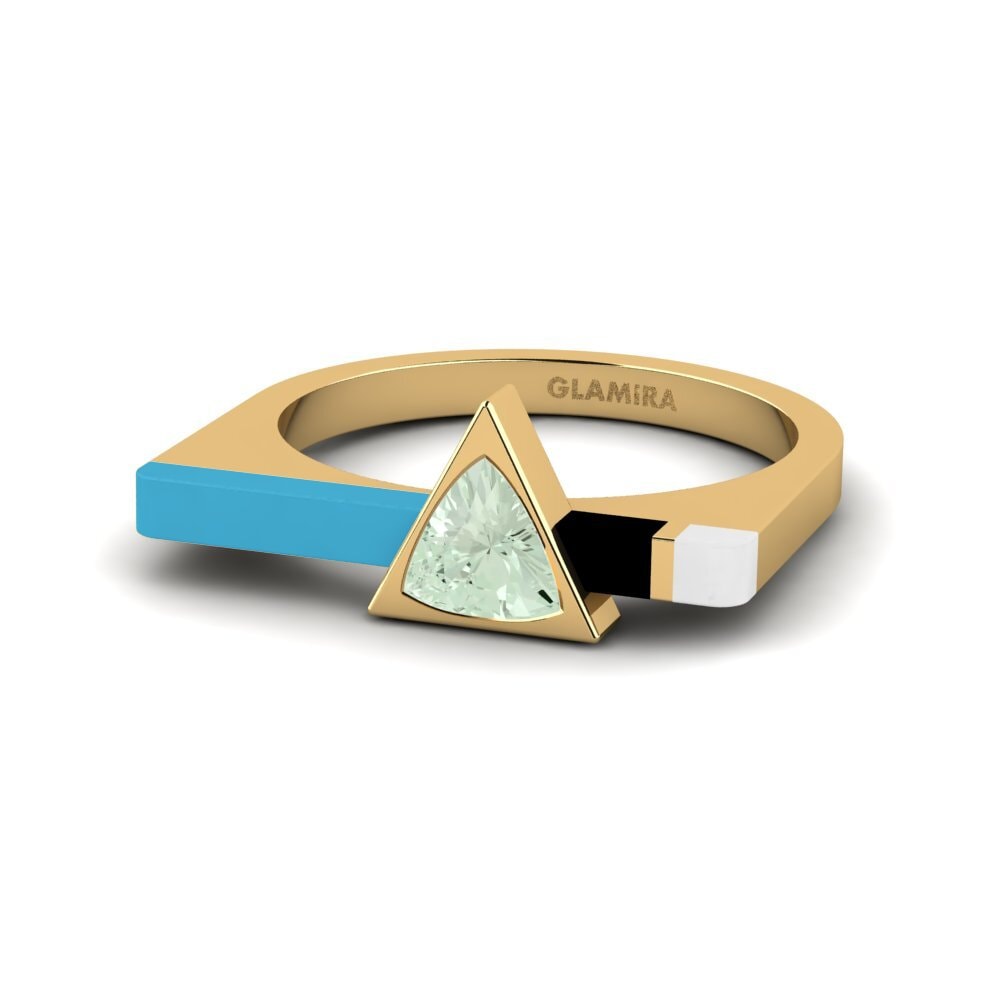 Anillos Amatista verde Diseño Solitario