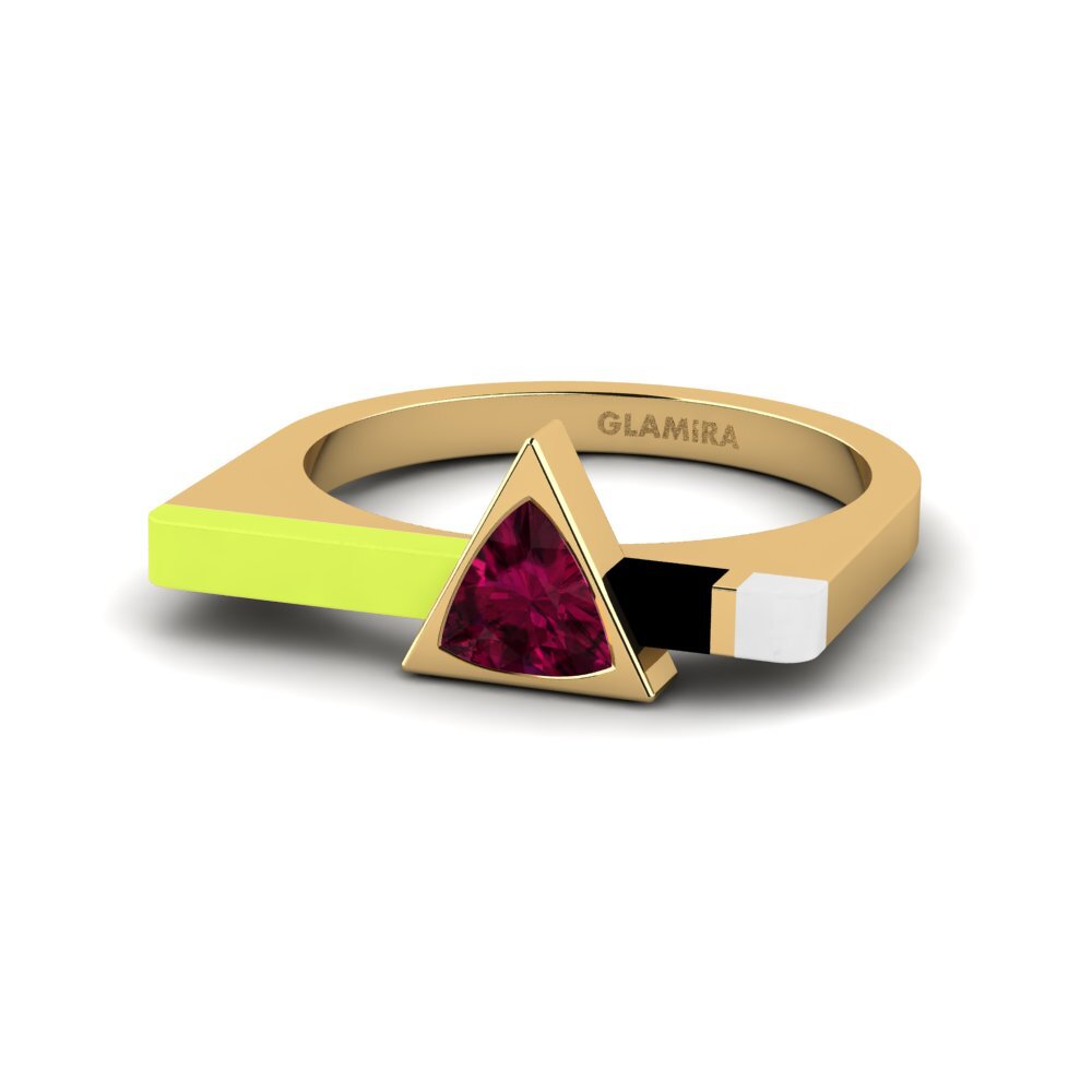 Design Solitaire Rhodolite Garnet Rings
