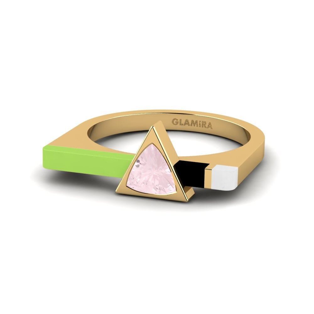 Design Solitaire Rose Quartz Rings