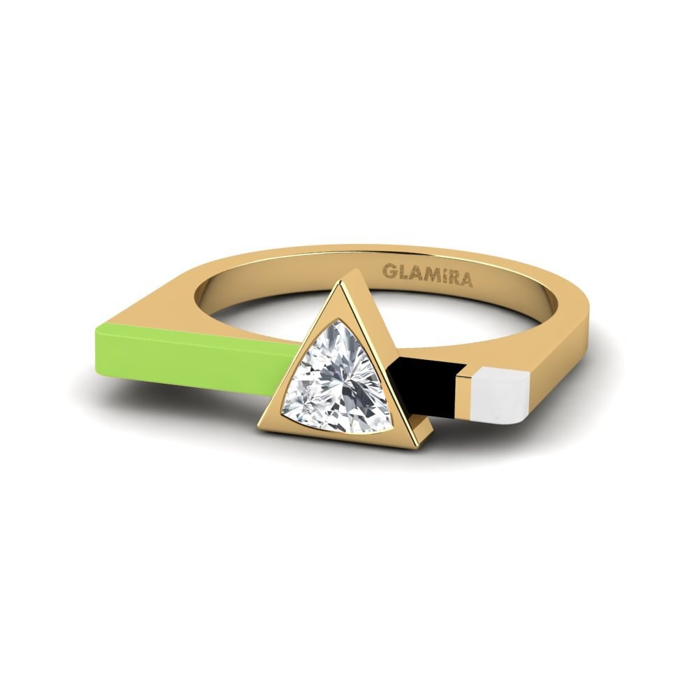 Weißer Zirkon Ring Kaptei