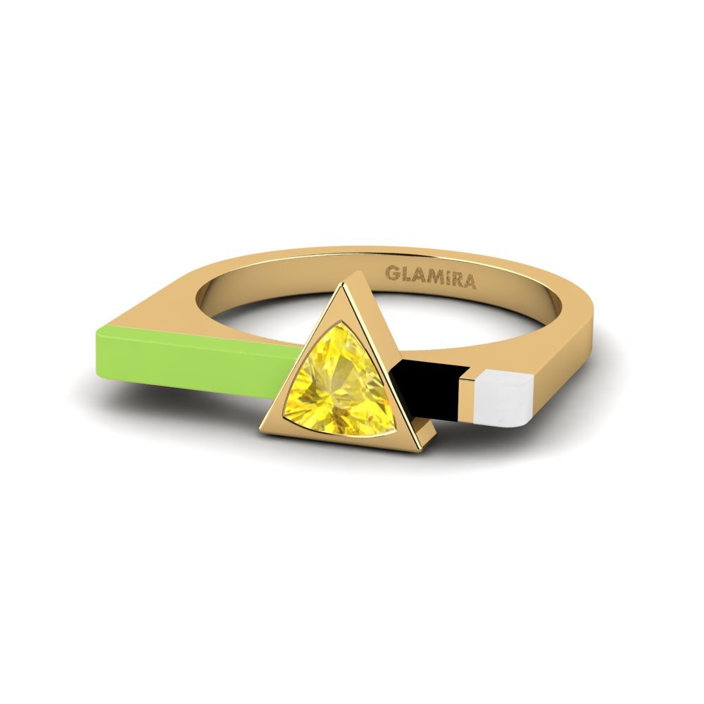 Zafiro amarillo Anillo Kaptei