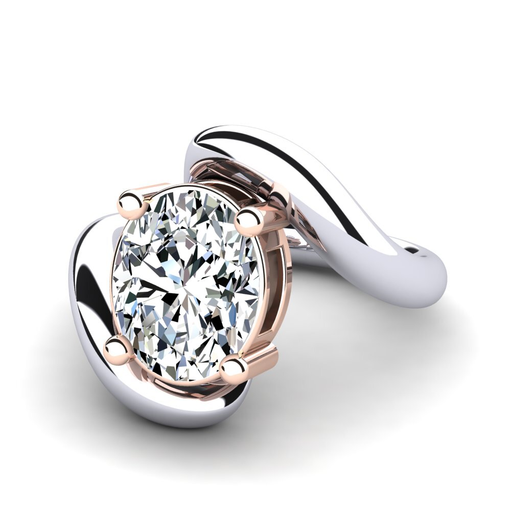 14ct White / Rose Gold Engagement Ring Katalin