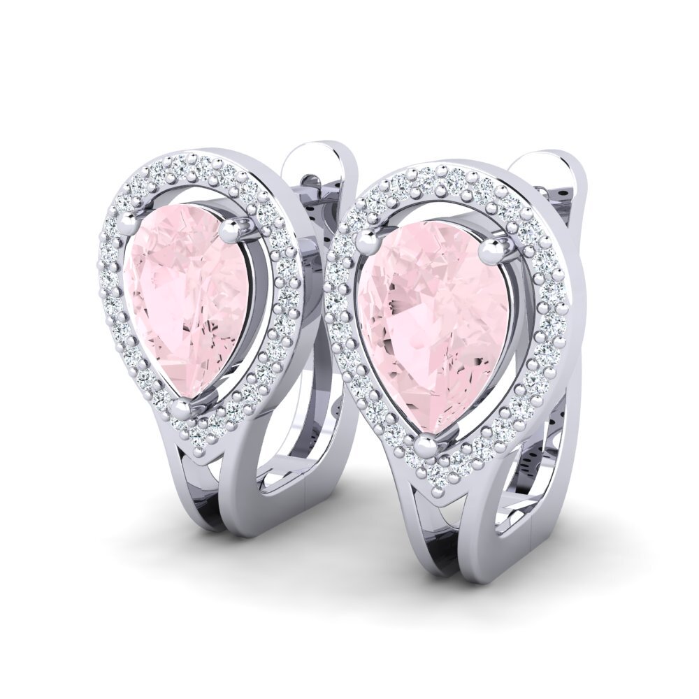 Quartz Rose Boucle d'oreille femme Katarina