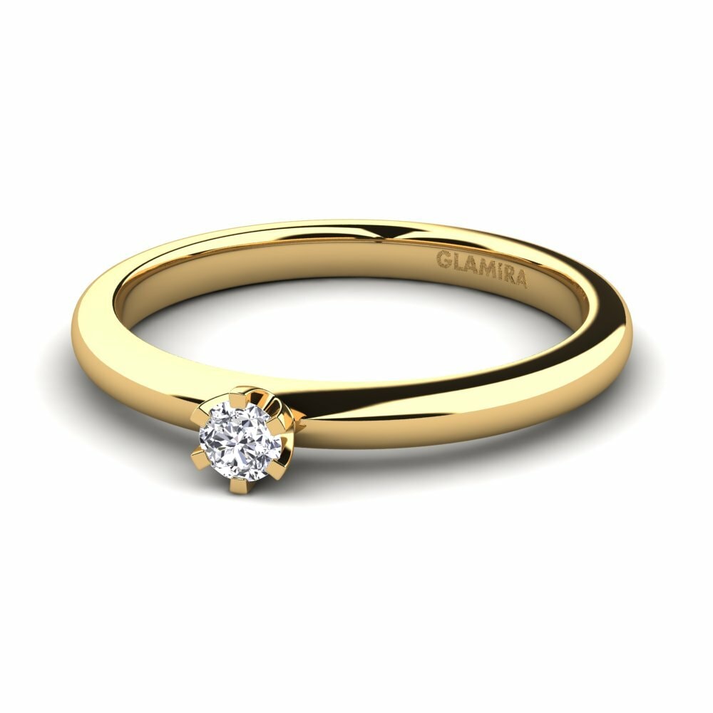 9k Yellow Gold Engagement Ring Katherina 0.1crt