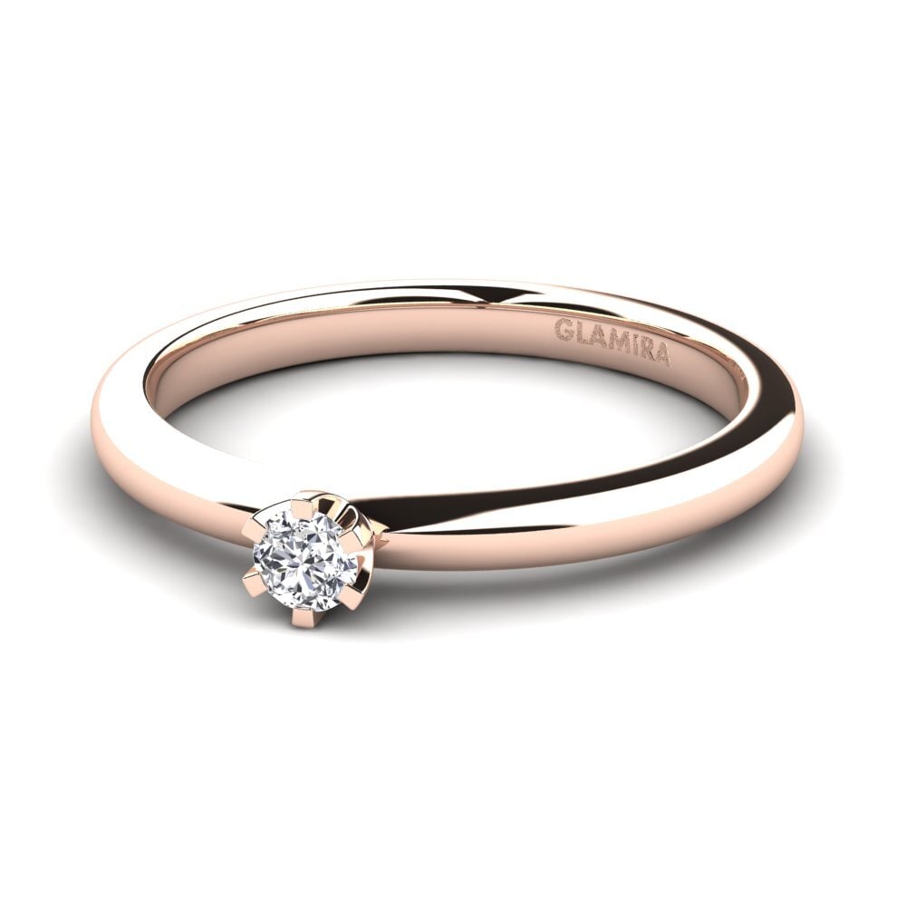 9ct Rose Gold Engagement Ring Katherina 0.1 crt