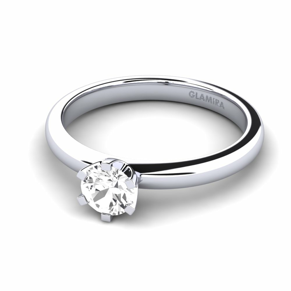 White sapphire Engagement Ring Katherina 0.5crt