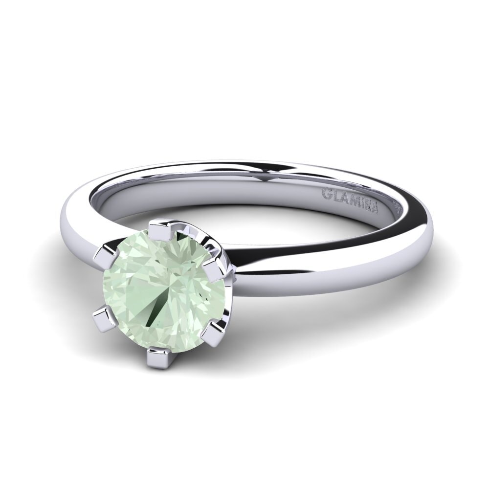 Amatista verde Anillo de compromiso Katherina 1.0 crt