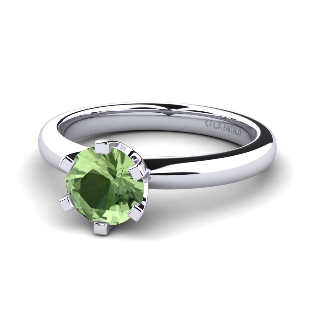 Green Sapphire Engagement Ring Katherina 1.0 crt